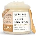 Bare Botanics 24oz Coconut Vanilla Sea Salt Body Scrub Natural Exfoliator