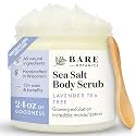 Bare Botanics 24oz Lavender Tea Tree Sea Salt Body Scrub Natural Exfoliator