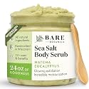Bare Botanics 24oz Matcha Eucalyptus Sea Salt Body Scrub Natural Exfoliator