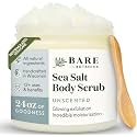 Bare Botanics 24oz Unscented Sea Salt Body Scrub Natural Exfoliator