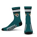 For Bare Feet NFL Officially Licensed Crew Socks, 4 Stripe Deuce