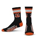 For Bare Feet NFL Officially Licensed Crew Socks, 4 Stripe Deuce