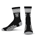 For Bare Feet NFL Officially Licensed Crew Socks, 4 Stripe Deuce