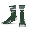 For Bare Feet NFL Officially Licensed Crew Socks, 4 Stripe Deuce