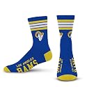 For Bare Feet NFL Officially Licensed Crew Socks, 4 Stripe Deuce