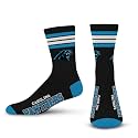 For Bare Feet NFL Officially Licensed Crew Socks, 4 Stripe Deuce