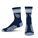 For Bare Feet NFL Officially Licensed Crew Socks, 4 Stripe Deuce