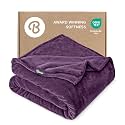 Bare Home Fleece Blanket Luxury Microplush (King, Plum)