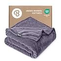 Bare Home Fleece Blanket Luxury Microplush (Full/Queen, Dusty Purple)