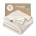 Bare Home Fleece Blanket Luxury Microplush (Throw XL, Vanilla)