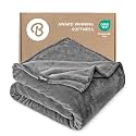 Bare Home Fleece Blanket Luxury Microplush (Full/Queen, Grey)