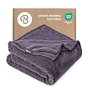 Bare Home Fleece Blanket Luxury Microplush (King, Eggplant)
