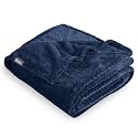 Bare Home Fleece Blanket Luxury Microplush (Throw, Chevron Dark Blue)