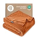 Bare Home Fleece Blanket Luxury Microplush (Twin/Twin XL, Sienna)