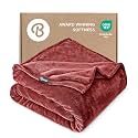 Bare Home Fleece Blanket Luxury Microplush (Full/Queen, Rosewood)