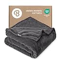 Bare Home Fleece Blanket Luxury Microplush (Twin/Twin XL, Forged Iron Grey)