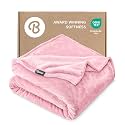 Bare Home Fleece Blanket Luxury Microplush (King, Light Pink)
