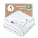 Bare Home Fleece Blanket Luxury Microplush (Kid, White)