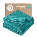 Bare Home Fleece Blanket Luxury Microplush (Twin/Twin XL, Emerald)