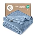 Bare Home Fleece Blanket Luxury Microplush (Kid, Coronet Blue)