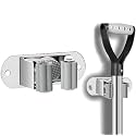 304 Stainless Steel Mop And Broom Holder Hard_Floor Wall Mounted Stand - Pack Of 1