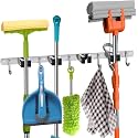 304 Stainless Steel Mop And Broom Holder Wall Mounted Stand Hard_Floor - Pack Of 1