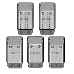 3x6x2 inch 5-piece unbreakable plastic drawer organizer trays light black