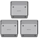 6x6x2 Inch 3-Piece Unbreakable Plastic Drawer Organizer Trays (Light Black)
