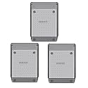 6x9x2 Inch 3-Piece Unbreakable Plastic Drawer Organizers Versatile Bathroom and Vanity Drawer Organizer Trays, Storage Bins for Makeup, Jewelries, Kitchen Utensils and Office (Light Black)