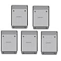 6x9x2 Inch 5-Piece Unbreakable Plastic Drawer Organizers Versatile Bathroom and Vanity Drawer Organizer Trays, Storage Bins for Makeup, Jewelries, Kitchen Utensils and Office (Light Black)
