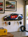 bareth brothers SpeedRacer 911 Porsche Style Key Holder Wood Key Holder (5 Hooks, White, Maroon, Multicolor)