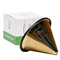 Barista Warrior Reusable Coffee Filter, Pour Over Dripper, Gold