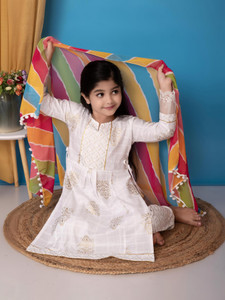 barkatdesigningplanet Girls Festive Party Kurta and