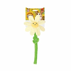 barkbutler x fofos flower dog rope toy pinksmall - medium 5-10kgcrinkle paper insiderope stemsqueaker lessfor all dog breedsplay chew fetch