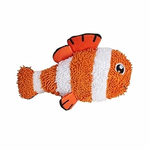 barkbutler x fofos sealife tough dog toy nemo - soft amp crinkly plush toys for dogs dog toys for large dogs 5-30kgs - orange