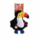 BarkButler x FOFOS Stuffing Free Crinkle Tough Dog Toy Bird - Plush &amp; Squeaky Toys for Dogs, Dog Toys for Large Dogs (5-30kgs) - Black