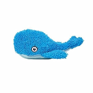 barkbutler x fofos tough dog toy whale - soft plush amp squeaky toys for dogs dog toys for medium dogs 5-20kgs - blue