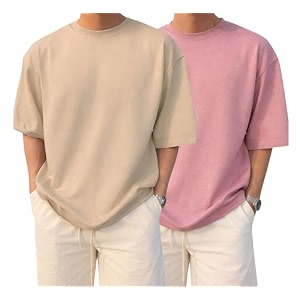 BARKEYO Mens Half Sleeve Round Neck French
