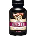 Barlean's Borage Oil Softgels, 1000mg GLA Omega-6, Cold-Pressed, 60ct
