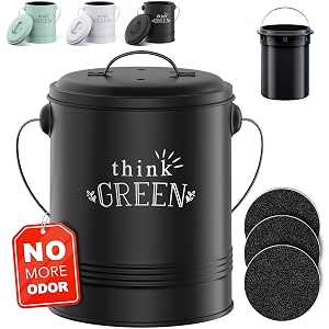 Barnyard Designs Compost Bin for Kitchen Counter