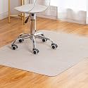 BARoyal Office Chair Mat for Hardwood Floor Under Desk Computer Rolling Chair Mat for Wood/Tile Floor Non-Slip Heavy Duty Desk Rug PVC Plastic Hard Floor Protector 30" x 48"(Parchment)