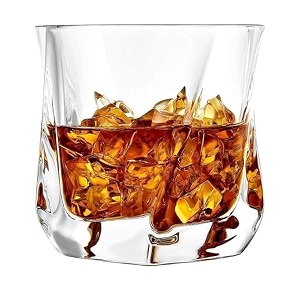 barraid crystal whiskey glassesset of 6 rocks glass with diamond pattern base 300 ml