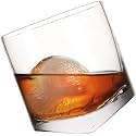 BARRAID Crystal Whiskey Glasses, Rocks Glass with Angled Base Pattern Base 300 ML, Set of 6