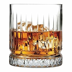 barraid crystal whiskey glassesset of 6 rocks glass with diamond pattern base 300 ml