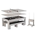 Barrington Billiards 7Ft. Combo Table 3-in-1 Pool Table, Dining &amp; Ping Pong