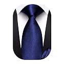 Barry.Wang Boys Ties Pre-Tied Satin Solid Color Kids Tie Pocket Square Set Adjustable Formal Necktie Graduation School