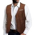 Barry.Wang Mens Outdoor Corduroy Vests Vintage Western