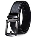 Barry.Wang Mens Ratchet Belts Leather Designer 1 3/8" Adjustable Buckle