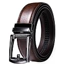 Barry.Wang Mens Ratchet Belts Leather Designer 1 3/8" Adjustable Buckle