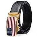 Barry.Wang Mens Ratchet Belts Leather Designer 1 3/8" Adjustable Buckle